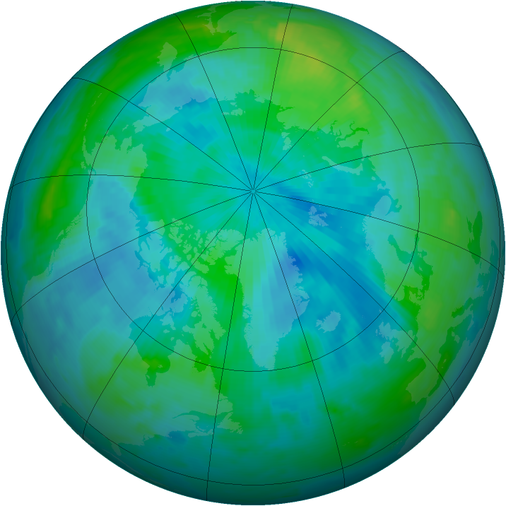 Arctic ozone map for 12 September 1996
